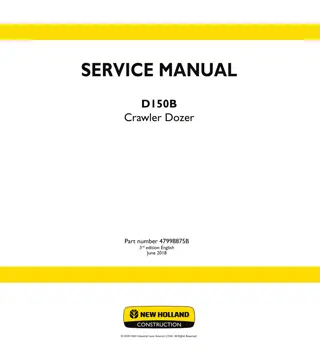New Holland D150B Crawler Dozer Service Repair Manual Instant Download 1