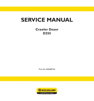 NEW HOLLAND D255 CRAWLER DOZER Service Repair Manual Instant Download