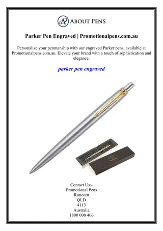 Parker Pen Engraved  Promotionalpens.com.au