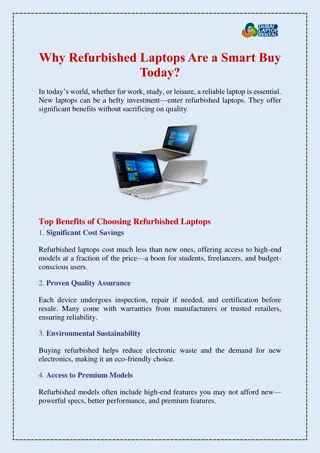 Why Refurbished Laptops Are a Smart Buy Today?
