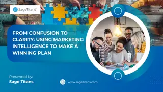 From Confusion to Clarity Using Marketing Intelligence to Make a Winning Plan