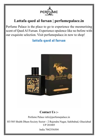 Lattafa qaed al fursan  perfumepalace.in
