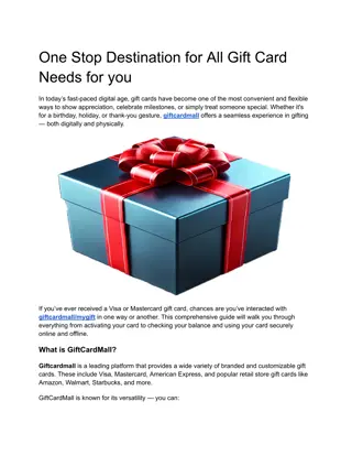 One Stop Destination for All Gift Card Needs for you