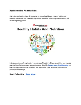 Healthy Habits And Nutrition.