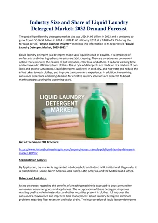 Global Liquid Laundry Detergent Market Size, Share, and Forecast to 2032
