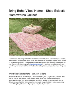 Bring Boho Vibes Home – Shop Eclectic Homewares Online