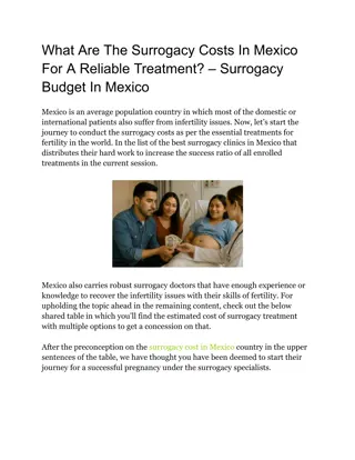What Are The Surrogacy Costs In Mexico For A Reliable Treatment