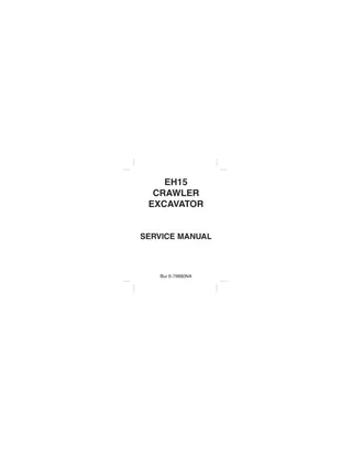 New Holland EH15 Hydraulic Excavator Service Repair Manual Instant Download