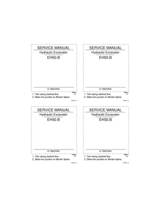 New Holland EH50B Hydraulic Excavator Service Repair Manual Instant Download