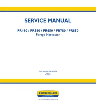 New Holland FR850 Forage Harvester Service Repair Manual Instant Download 6