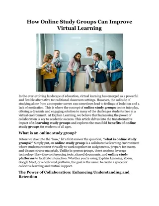 How Online Study Groups Can Improve Virtual Learning