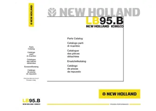 New Holland Kobelco LB95.B Backhoe Loader Parts Catalogue Manual Instant Download