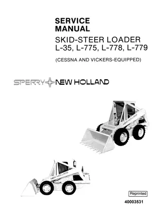 New Holland L-35 Skid-Steer Loader Service Repair Manual Instant Download