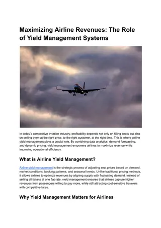 Maximizing Airline Revenues_ The Role of Yield Management Systems