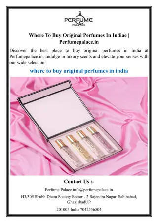 Where To Buy Original Perfumes In Indiae  Perfumepalace.in