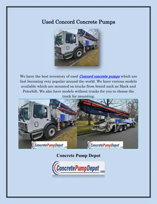 Concord Concrete Pumps,  concretepumpdepot