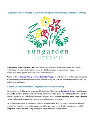 Sungarden Terrace Assisted Living Where Compassion Meets Independence in San Diego