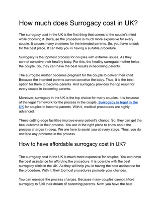 How much does Surrogacy cost in UK