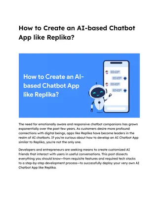 How to Create an AI-based Chatbot App like Replika