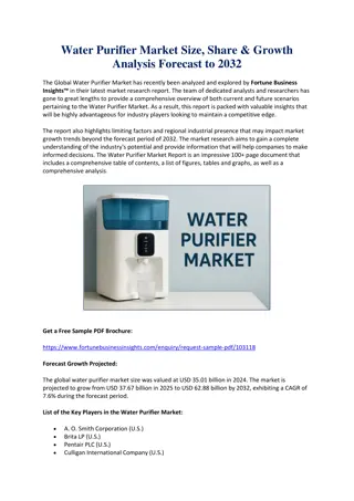 Water Purifier Market Size, Share & Growth Analysis Forecast to 2032