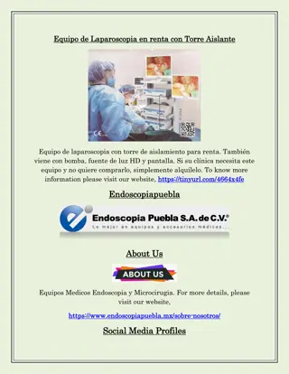 Renta de Equipo para Laparoscopia