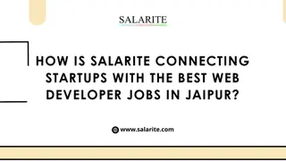 How is Salarite connecting startups with the best web developer jobs in Jaipur