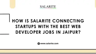 How is Salarite connecting startups with the best web developer jobs in Jaipur