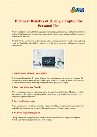 10 Smart Benefits of Hiring a Laptop for Personal Use