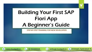 Join SAP Fiori Online Training and SAP BTP CAP Training