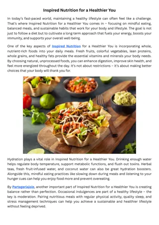 Inspired Nutrition for a Healthier You