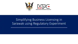 Streamlining Business Licensing in Sarawak through Regulatory Experimentation