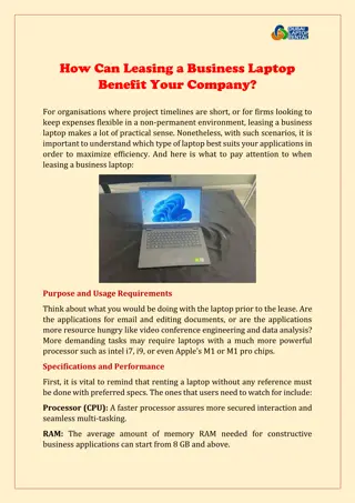 How Can Leasing a Business Laptop Benefit Your Company?