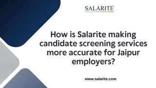 How is Salarite making candidate screening services more accurate for Jaipur employers