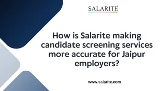 How is Salarite making candidate screening services more accurate for Jaipur employers