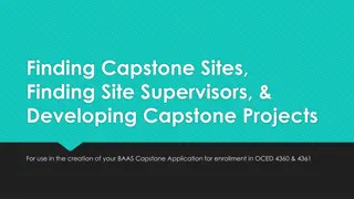 Developing Capstone Projects for BAAS Application