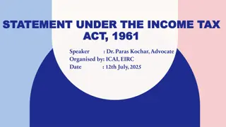 Understanding Statement Recording Under Income Tax Act 1961