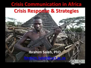 Crisis Communication Strategies in Africa