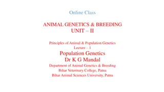 Animal Genetics & Breeding: Population Genetics Overview