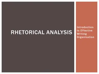 Effective Writing Organization Rhetorical Analysis