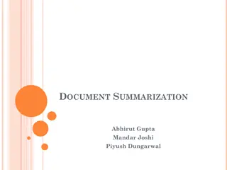 Understanding Document Summarization Techniques