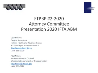Attorney Committee Presentation for IFTA | Complex Legal Environment