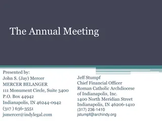 Annual Meeting Overview for Parish Organizations