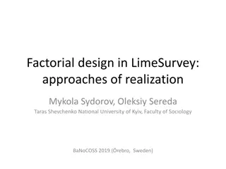 Optimizing Factorial Design in LimeSurvey