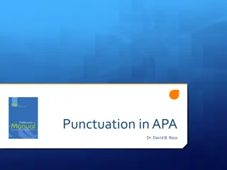 APA Punctuation Guidelines and Examples