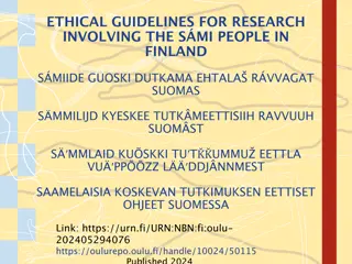 Ethical Guidelines for Research Involving Sámi People in Finland