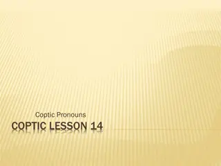 Coptic Language Lessons and Resources