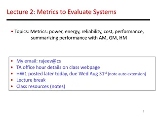 Metrics to Evaluate Systems - Trends in Power Consumption and Energy Efficiency