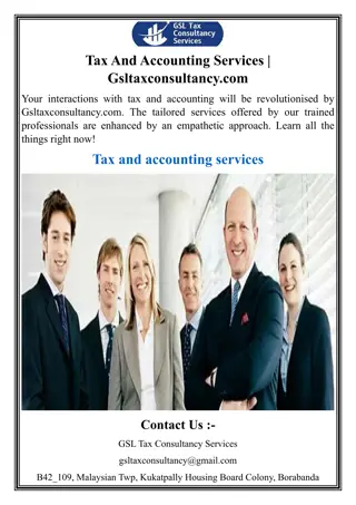 Tax And Accounting Services  Gsltaxconsultancy