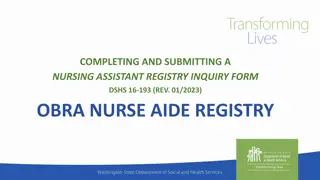 OBRA Nurse Aide Registry