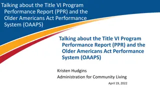 Understanding Reporting in the OAAPS System
